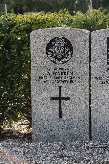 Vestre kirkegaard (19).JPG - Alfred Warren, Pte.1 bn East Surrey Regiment